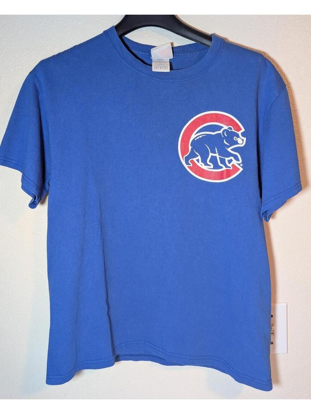 Chicago Cubs Geovany Soto 18 Blue Graphic T-Shirt Men's Adult Medium
